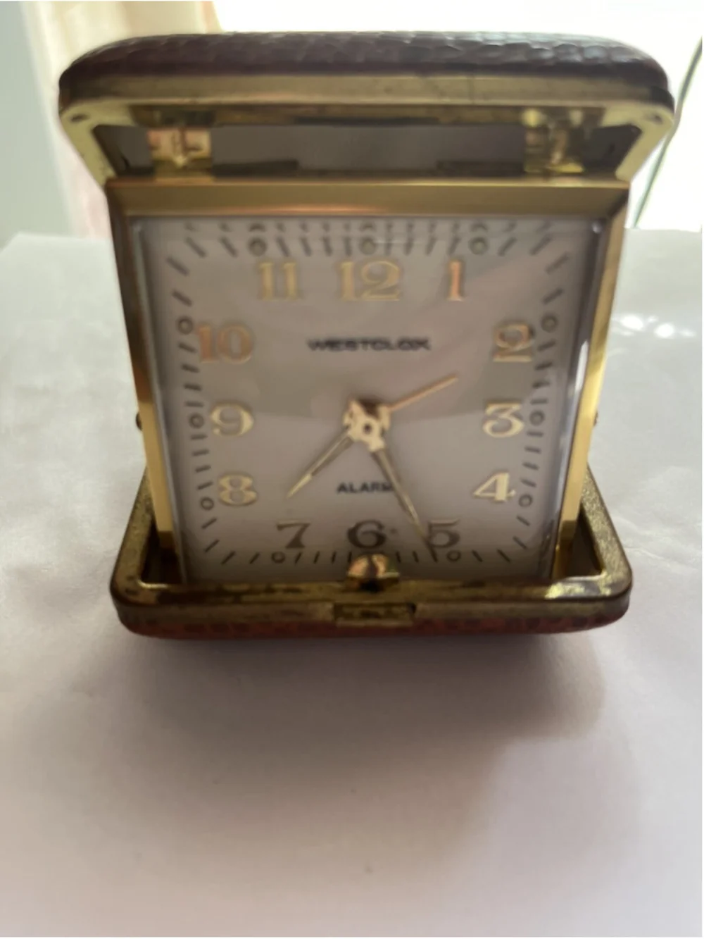 Vintage Westclox Travel Alarm Clock UNTESTED Decorative MCM Avant Garde Retro